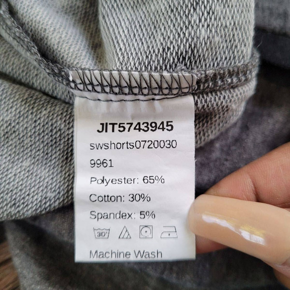 Shein Gray Pull-On High-Rise Drawstring Athletic Running Shorts Size 2 - Picture 7 of 7